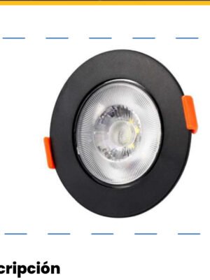 Panel LED Redondo Incrustar 5W Negro Luz Neutra 4100K — Mercury