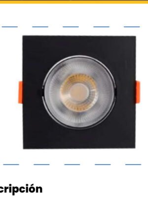 Panel LED Cuadrado Incrustar 5W Negro Luz Cálida 3000K — Mercury Panel LED Cuadrado Incrustar 5W Negro Luz Cálida 3000K — Mercury