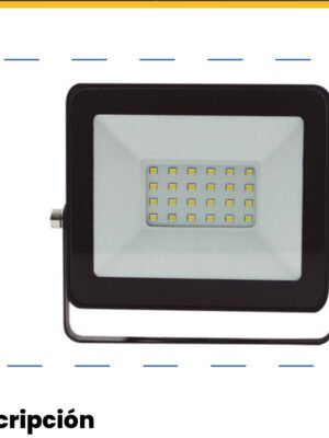 Reflector LED Exterior 20W Luz Cálida 3000K IP65 — Mercury