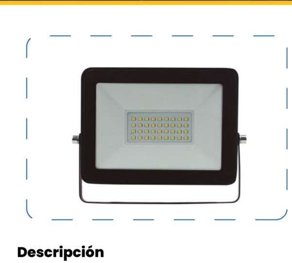 Reflector LED Exterior 50W Luz Azul IP65 — Mercury Reflector LED Exterior 50W Luz Azul IP65 — Mercury