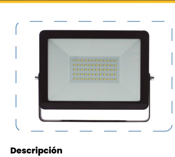 Reflector LED Exterior 100W Luz Azul IP65 — Mercury Reflector LED Exterior 100W Luz Azul IP65 — Mercury