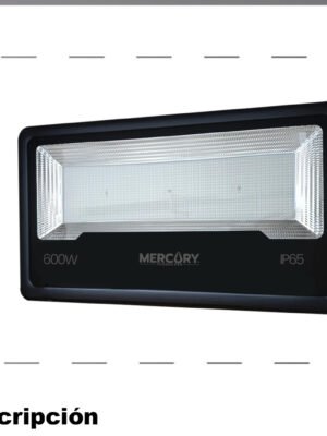Reflector LED Exterior 600W Luz Fría 6500K IP65 — Mercury