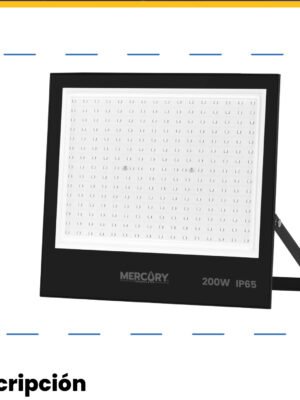 Reflector LED Exterior 200W Luz Fría 6500K IP65 — Mercury Home Plus Reflector LED Exterior 200W Luz Fría 6500K IP65 — Mercury Home Plus