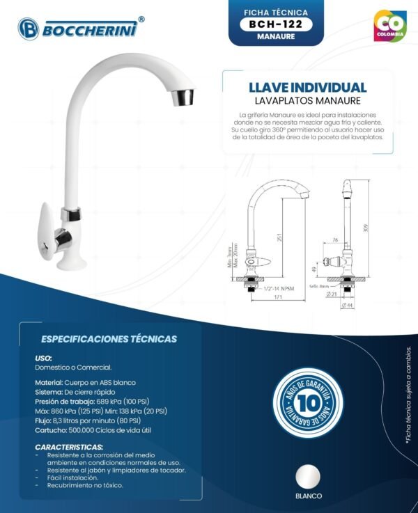 llave-individual-lavaplatos-mesa-manaure-ficha-tecnica Ficha técnica Llave Individual Lavaplatos Mesa Manaure