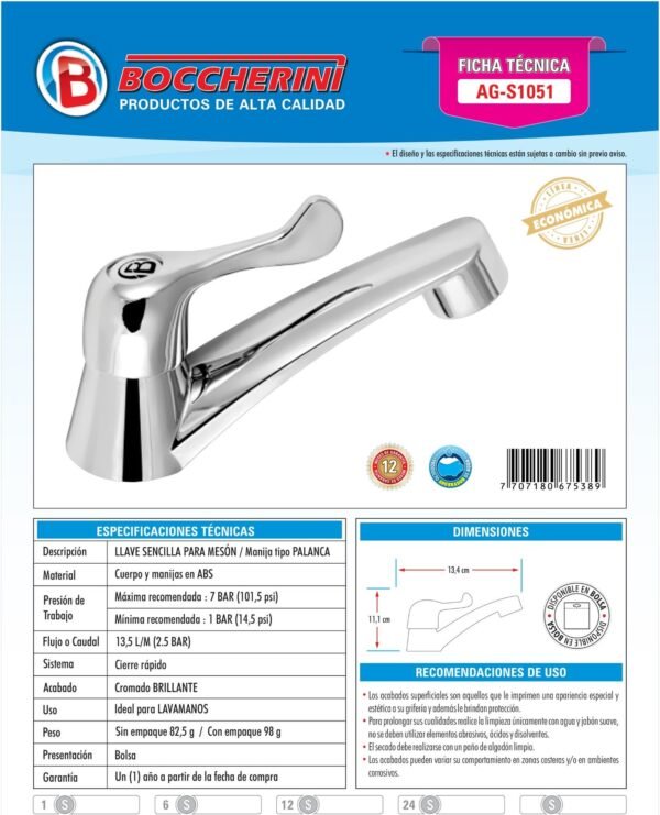llave-sencilla-lavamanos-abs-manija-tipo-palanca-ficha-tecnica Ficha técnica Llave Sencilla Lavamanos ABS Manija Tipo Palanca