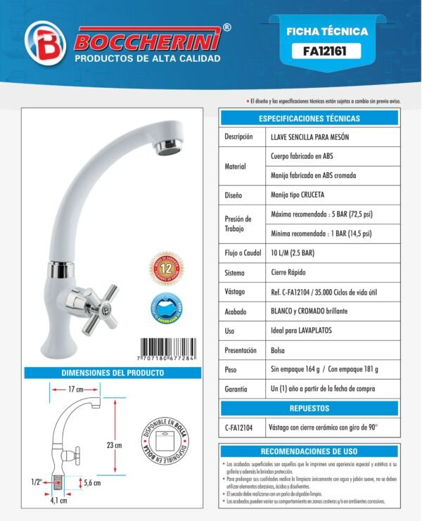 llave-sencilla-meson-lavaplatos-en-abs-blanca-manija-tipo-cruceta-cromada-ficha-tecnica Ficha técnica Llave Sencilla Meson Lavaplatos en ABS Blanca Manija Tipo Cruceta Cromada