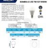 mercury-bombillo-led-7w-e27-ficha-tecnica Ficha técnica MERCURY Bombillo LED 7W E27