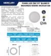 Ficha técnica MERCURY Panel Incrustar 2.5" 3W