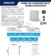 Ficha técnica MERCURY Panel Incrustar 4" 6W