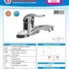 Ficha técnica Mezclador Monocontrol Lavamanos 4 Cuerpo en ABS Manija Tipo Palanca