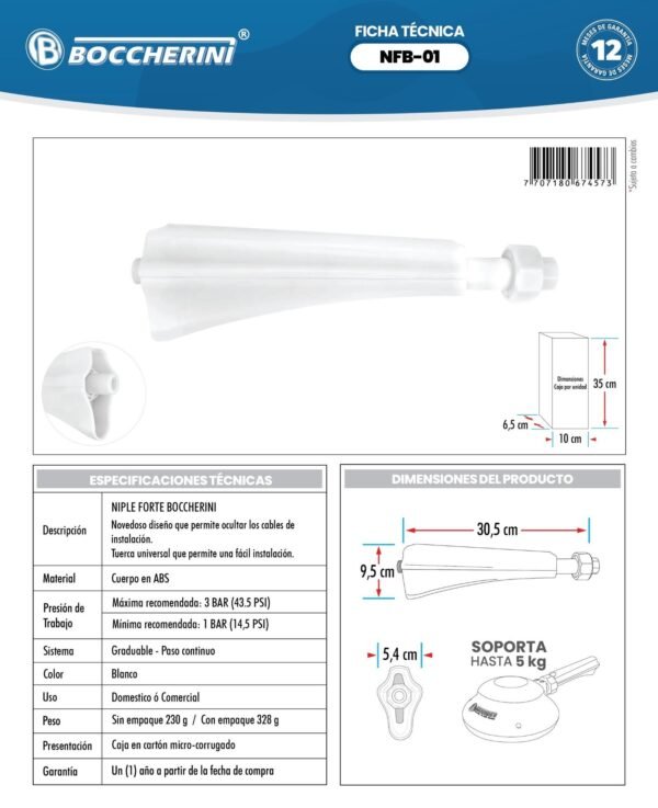 Ficha técnica Niple Forte Boccherini Blanco