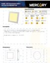 Ficha técnica Panel LED Cuadrado Incrustar 12W — Mercury