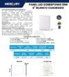 Ficha técnica Panel LED Frameless Cuadrado Sobreponer 18W — Mercury