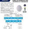 panel-led-frameless-redondo-incrustar-24w-mercury-2-ficha-tecnica Ficha técnica Panel LED Frameless Redondo Incrustar 24W — Mercury · Ref IPL230