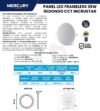 Ficha técnica Panel LED Frameless Redondo Incrustar 36W — Mercury