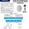 Ficha técnica Panel LED Frameless Redondo Incrustar 9W — Mercury