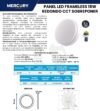 Ficha técnica Panel LED Frameless Redondo Sobreponer 18W — Mercury · Ref IPL231