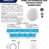 Ficha técnica Panel LED Frameless Redondo Sobreponer 24W — Mercury · Ref IPL236