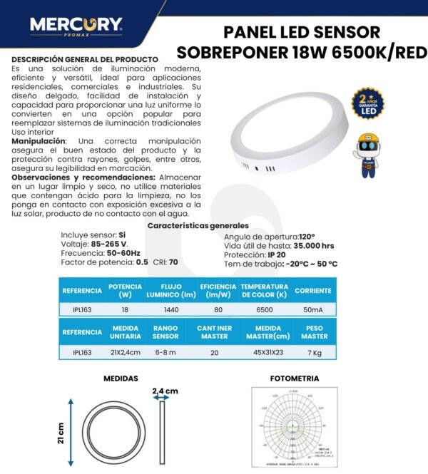 panel-led-incrustar-18w-mercury-2-ficha-tecnica-2 Ficha técnica Panel LED Incrustar 18W — Mercury · Ref IPL163