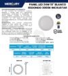 Ficha técnica Panel LED Redondo Incrustar 24W — Mercury