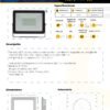 Ficha técnica Reflector LED Exterior 100W con Sensor de Movimiento IP65 — Mercury