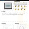 reflector-led-exterior-300w-luz-fria-6500k-ip65-mercury-ficha-tecnica Ficha técnica Reflector LED Exterior 300W Luz Fría 6500K IP65 — Mercury