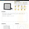 Ficha técnica Reflector LED Exterior 50W Luz Fría 6500K IP65 — Mercury Home Plus