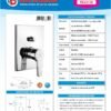Ficha técnica Registro Monocontrol Ducha en Bronce Manija Cuadrada en Zinc con Salida A Tina