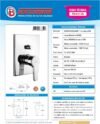 Ficha técnica Registro Monocontrol Ducha en Bronce Manija Cuadrada en Zinc con Salida A Tina