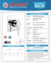 Ficha técnica Registro Monocontrol Ducha en Bronce Manija Redonda en Zinc