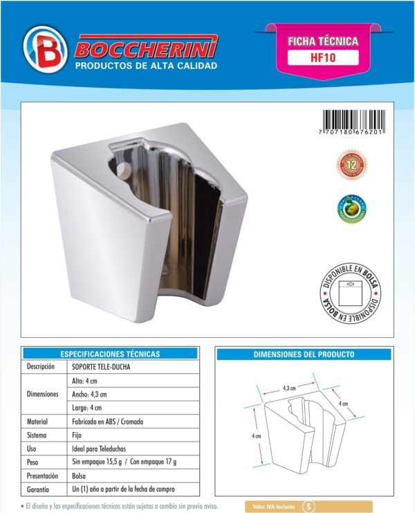 Ficha técnica Soporte Teleducha Fijo
