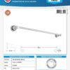 Ficha técnica Toallero Barra Sencilla en Aluminio Base Redonda