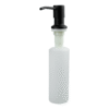 Dispensador de Jabon, Boquilla en Acero Inoxidable Negro Mate, Deposito Plastico de 500 Ml