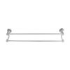 Toallero Doble Barra en Aluminio Base Redonda