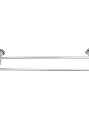 Toallero Doble Barra en Aluminio Base Redonda
