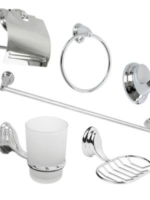Juego Accesorios para Bano X 6 Piezas en Zinc