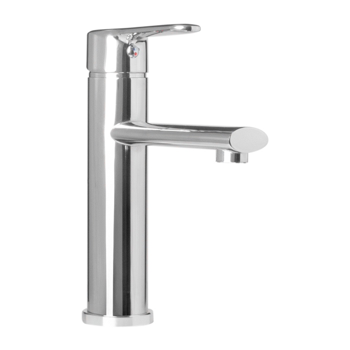 Mezclador en Acero Inox # 201 Cromado Manija en Zinc Cartucho Cerámico 35mm Manguera de 60cm