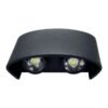 Aplique LED de Pared Up & Down 4W Negro Luz Cálida 3000K — Mercury · Ref IDL70