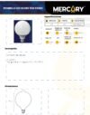 Ficha técnica Bombillo LED Globo 15W E27 Luz Fría 6500K — Mercury