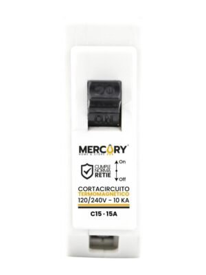 Breaker 1P 15A Enchufable — Mercury