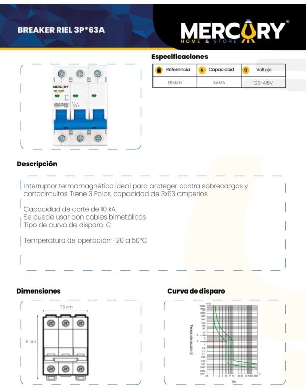 breaker-riel-3p-63a-mercury-ficha-tecnica Ficha técnica Breaker Riel 3P 63A — Mercury