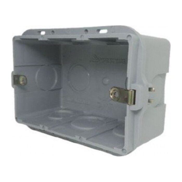 Caja 10x10 Doble Fondo Plástica Gris