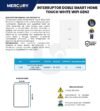 Ficha técnica Interruptor Doble Smart Home Touch White WIFI — Mercury