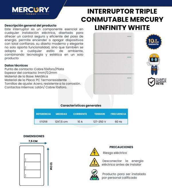 interruptor-triple-conmutable-infinity-mercury-ficha-tecnica Ficha técnica Interruptor Triple Conmutable Infinity — Mercury