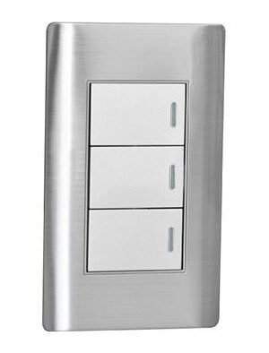 Interruptor Triple Stainless — Mercury Interruptor Triple Stainless — Mercury