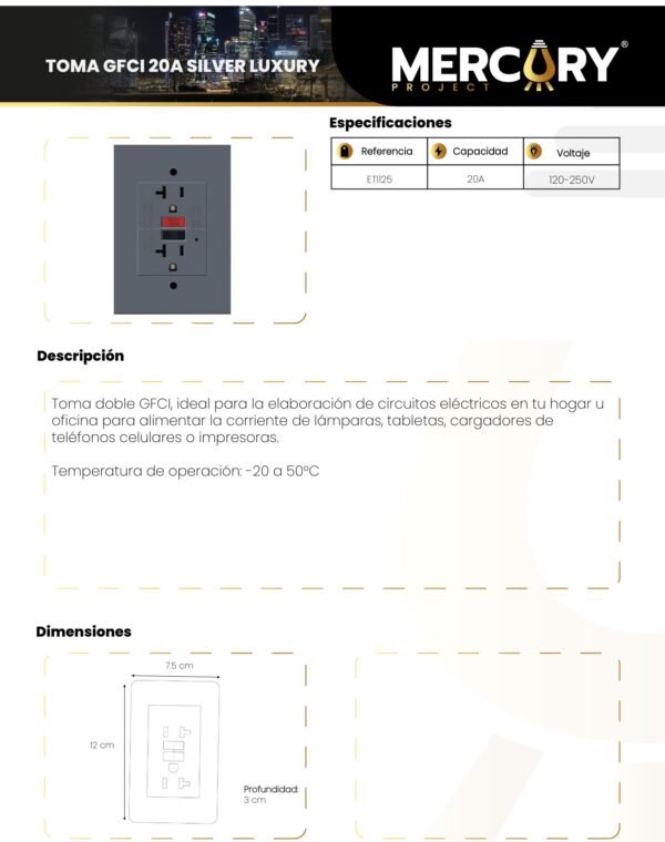 toma-gfci-20a-sylver-luxury-mercury-ficha-tecnica Ficha técnica Toma GFCI 20A Sylver Luxury — Mercury