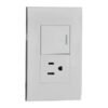 Toma + Interruptor Premium White — Mercury
