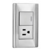 Toma + Interruptor Stainless — Mercury
