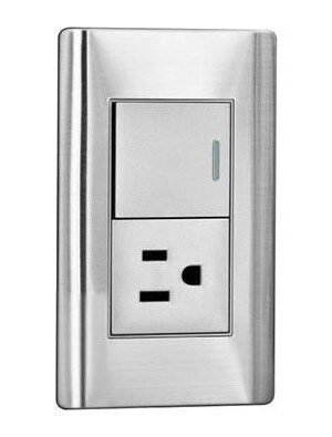 Toma + Interruptor Stainless — Mercury Toma + Interruptor Stainless — Mercury