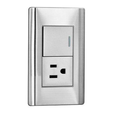 Toma + Interruptor Stainless — Mercury Toma + Interruptor Stainless — Mercury